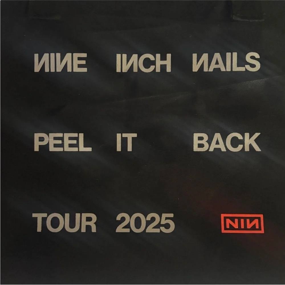 Nine Inch Nails NIN Black Tote Bag Peel it Back 2025 concert - Picture 5 of 9